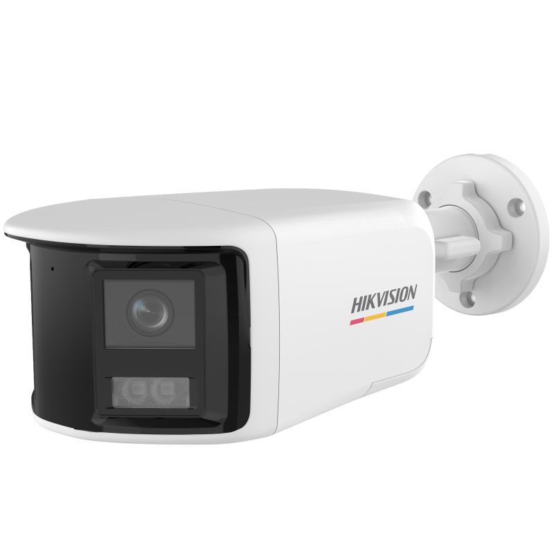 Caméras Hikvision DS-2CE12KF3TP-DLS 3K Turbo HD avec double objectif ColorVu 2,8 mm panoramique 180° caméra bullet fixe Smart-Hybrid light 40 m