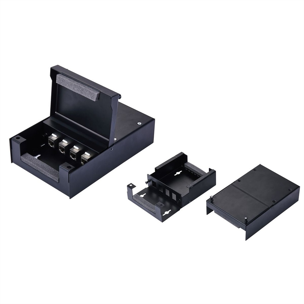 VALUE Consolidatiebox, 4 sluitstenen, zwart