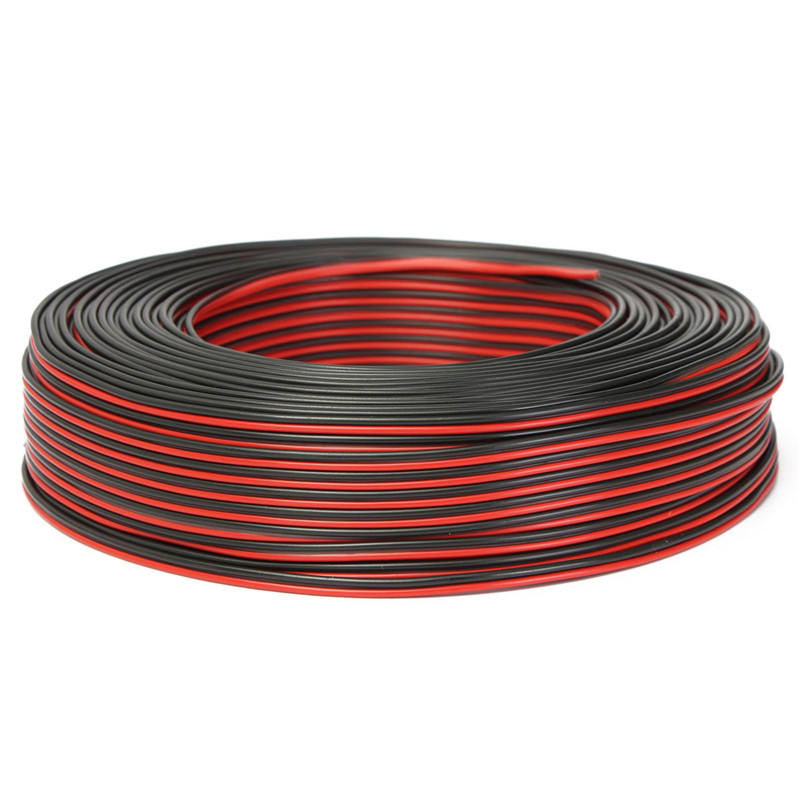 Câble haut-parleur/audio, rouge/noir 2 x 1,5 mm²