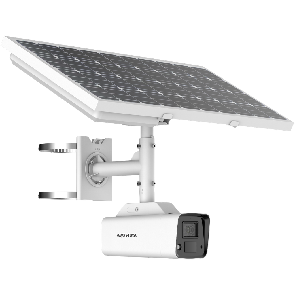 Hikvision DS-2XS2T47G0-LD(W)H/4G vaste bullet IP-camera 4G 4MP ColorVu + wit licht 30m autonoom via zonnepaneel
