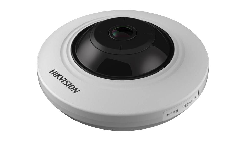 Hikvision DS-2CD3956G2-ISU (1,05 mm) 180° 5MP Fisheye-camera met H265+ nachtzicht tot 8 meter