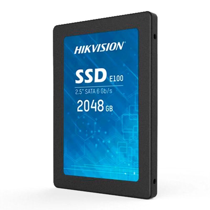 Disque dur Hikvision HS-SSD-E100-2048G 2 To, interface SATA IIII - Vitesse d'écriture jusqu'à 430 Mo/s - Longue durée de vie - Idéal pour la vidéosurveillance