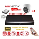 HIKVISION Camera Kit Smart Hybrid G2-serie 4x IP-cameratoren 6MP - NVR 4x kanaal - harde schijf 2 TB,
