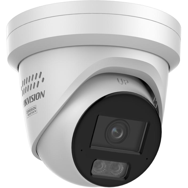 Hikvision DS-2CD2387G3-LIS2UY/SL(2.8mm) 8MP Smart Hybrid Light avec ColorVu WDR Turret caméra reseau avec objectif fixe, IR et lumiere visible , IP67, 2.8 mm, double microphone integré, NEMA 4X, AI-ISP, , audio E/S, alarm E/S,lumière stroboscopique et alarme sonore