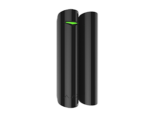 Ajax DoorProtect Plus, Noir - contact magnétique sans fil avec capteur de choc interne - Pile CR123A. Dimensions Diamètre : 20mm, Hauteur : 90mm