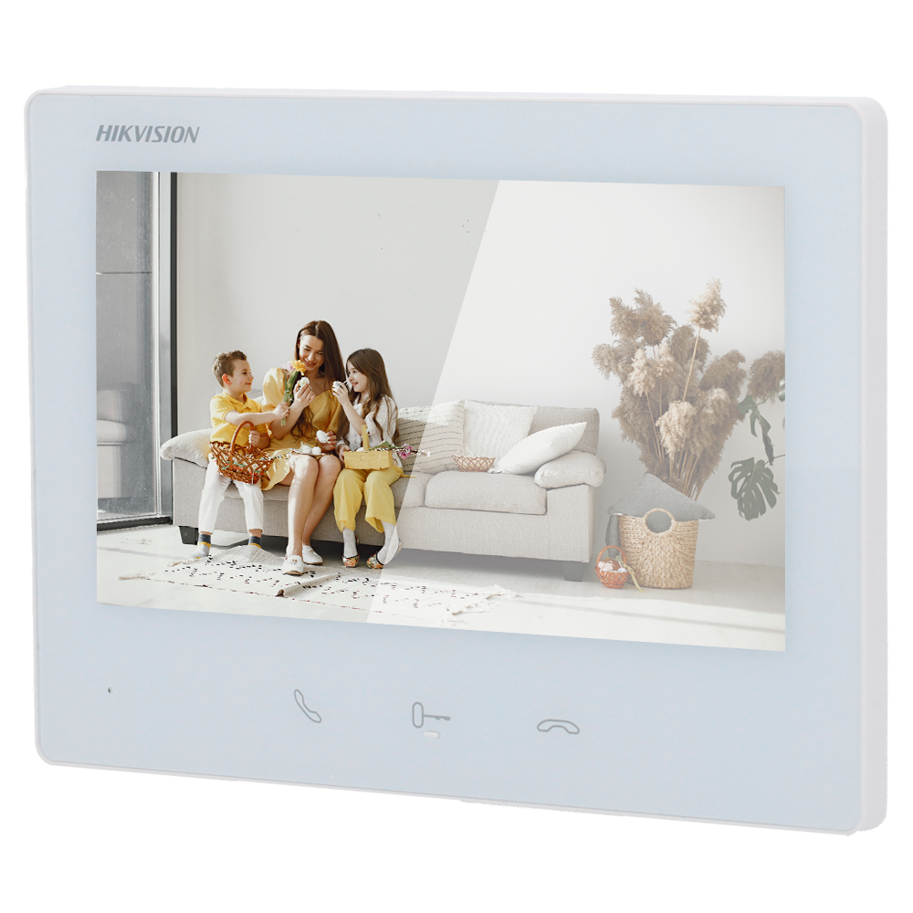 Hikvision DS-KH7300EY-TE2(Wh)Video-deurintercommonitor 7&quot; TFT-scherm 2 HD-draden,  Wit kleur