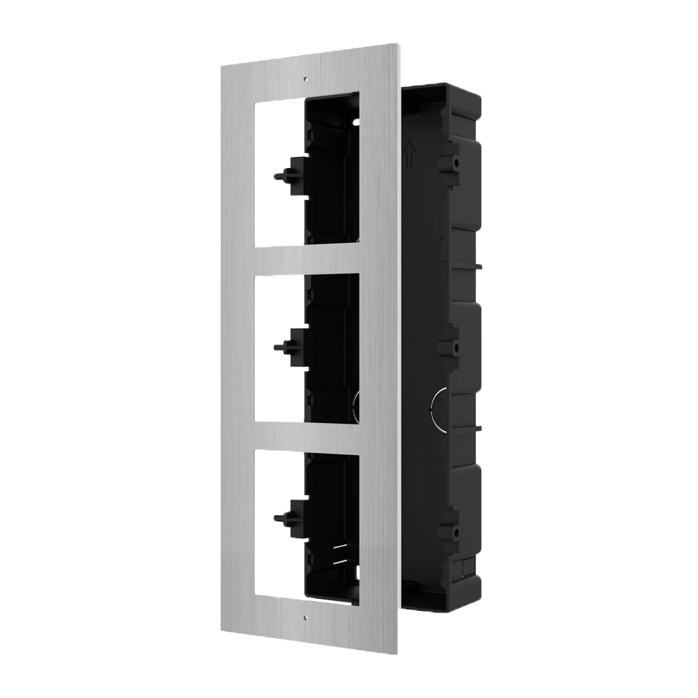 Hikvision DS-KD-ACF3/S Flush mounting 3 Module  stainless steel 