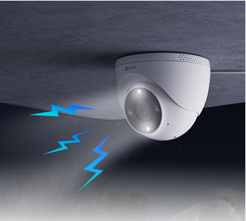 [CS-H4-2K] Caméra tourelle connectée Wi-Fi 2K Ezviz CS-H4 - 3 MP - 2,8 mm - Couleur nocturne - Microphone et haut-parleur - IP67 12 V CC