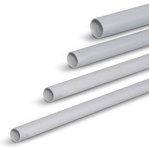 [TTH16] Ø 16 - 3m Blanke PVC STIJVE BUIS LICHTGRIJS