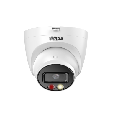 [IPC-HDW2549T-S-PV(2.8)] Dahua DH-IPC-HDW2549T-S-PV-0280B  Caméra IP Tourelle 5MP WizSense à focale fixe 2.8mm  double éclairage intelligent  - Audio &amp; Microphone Integré - Alarme Sirene &amp; Stroboscope