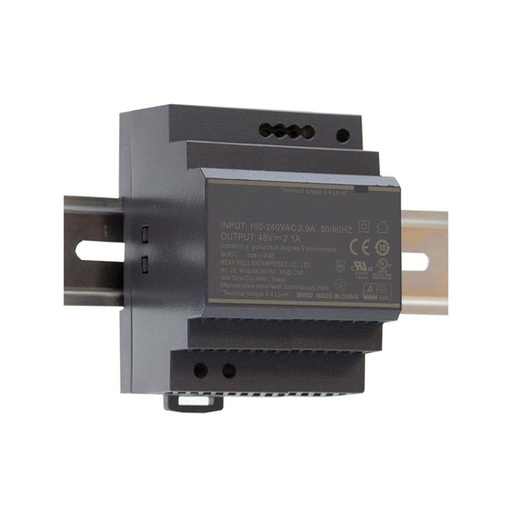 [DC48V-90-DIN] Alimentation SAM-6762 48VDC/1,9A 90W pour rail DIN