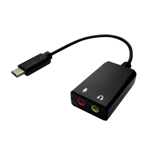 [12.99.3213] Adaptateur audio VALUE Type C - 2x 3,5 mm, M/F, 0,13 m