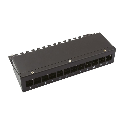 [26.99.0332] Cadre de module Keystone VALUE, 12 ports, vierge, noir