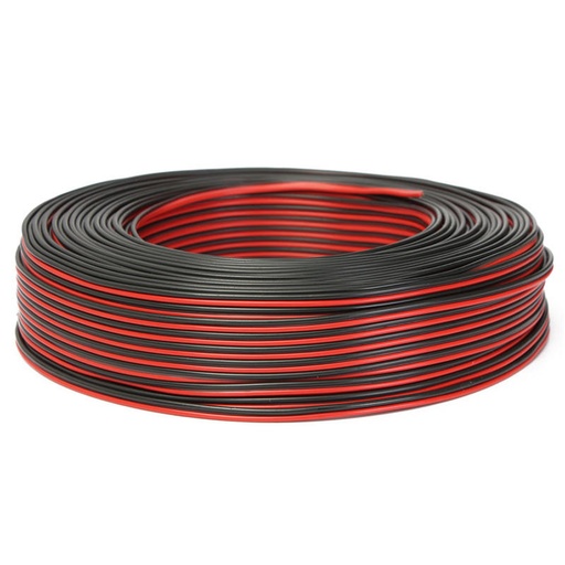 [CAB-SPK2X75-100] Câble haut-parleur/audio, rouge/noir 2 x 0,75 mm²