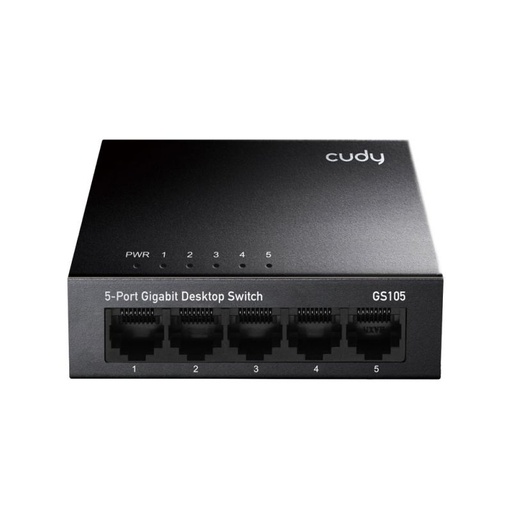 [GD105-EU] Cudy GS105 5-poorts Gigabit Ethernet-switch, 10/100/1000 Mbps Ethernet-hub, plug-and-play, metalen behuizing