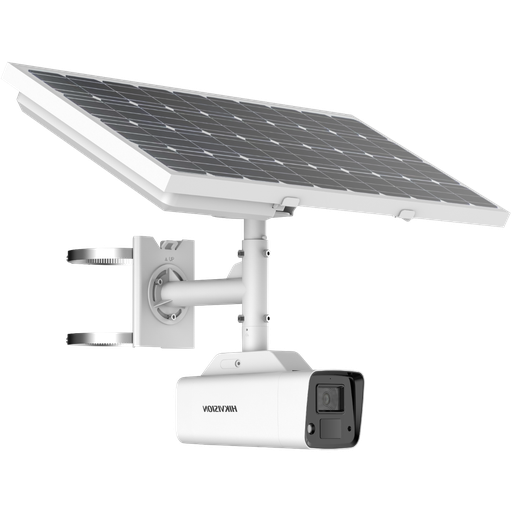 [DS-2XS2T47G0-LD(W)] Caméra IP Bullet fixe Hikvision DS-2XS2T47G0-LD(W)H/4G 4G 4MP ColorVu + lumière blanche 30 m d'autonomie via panneau solaire