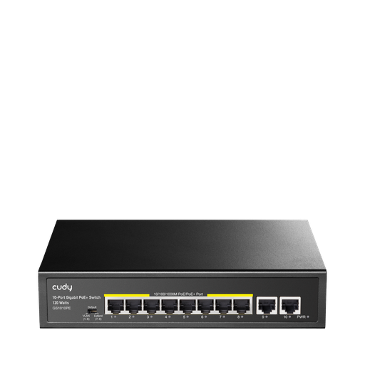[FS1010P] Cudy FS1010P  Switch PoE+  Fast Ethernet 10/100 8 ports avec 2 ports Uplink 120 W