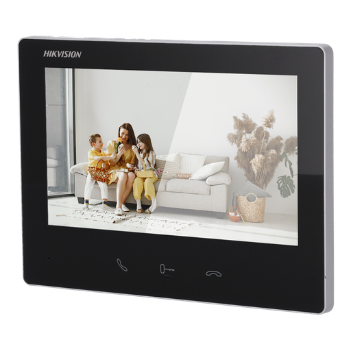 [DS-KH7300EY-WTE2(BK)] Hikvision DS-KH7300EY-WTE2(BK) Moniteur d'interphone vidéo 7&quot; TFT 2 fils HD, Wi-Fi, couleur noire