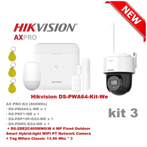 [PWA64-KIT03]  Hikvision DS-PWA64-Kit-WE Draadloze Alarmkit 3