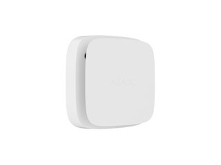 [52250.136.WH1] Ajax FireProtect 2 RB (chaleur/fumée), détecteur d'incendie sans fil (température et fumée), blanc. Piles remplaçables : 2 piles CR123A. Dimensions : 43,5 x 86 x 86 mm.
