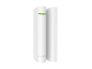 [38099.03.WH1] Ajax DoorProtect, Capteur de porte sans fil, Blanc. Seuil d'activation : Pile CR123A (1 à 2 cm). Dimensions : Diamètre : 20 mm, Hauteur : 90 mm.