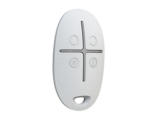[AJAX037] Ajax SpaceControl, porte-clés pour contrôler les modes de sécurité, blanc. Pile : pile CR2032. Dimensions : 65 x 37 x 10 mm.