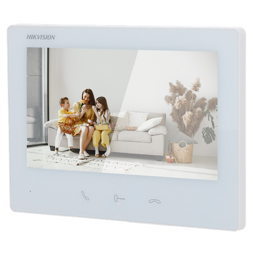 [DS-KH7300EY-TE2(Wh)] Hikvision DS-KH7300EY-TE2(Wh)Video-deurintercommonitor 7&quot; TFT-scherm 2 HD-draden,  Wit kleur