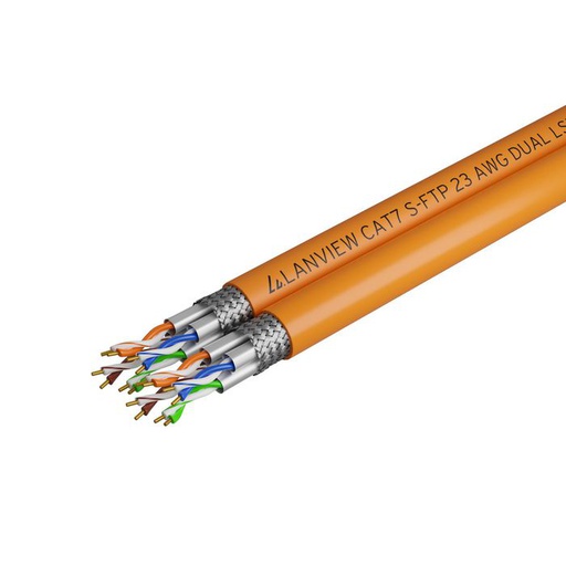 [LVN122510] Lanview 500m Cat7 S-FTP cable 2x(4x2xAWG23) LSZH Orange